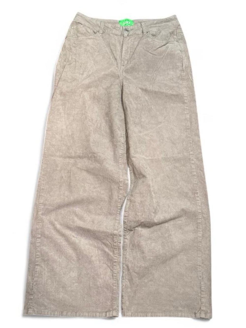 JJXX Beige Corduroy Wide Leg Flared High Rise Baggy Pants